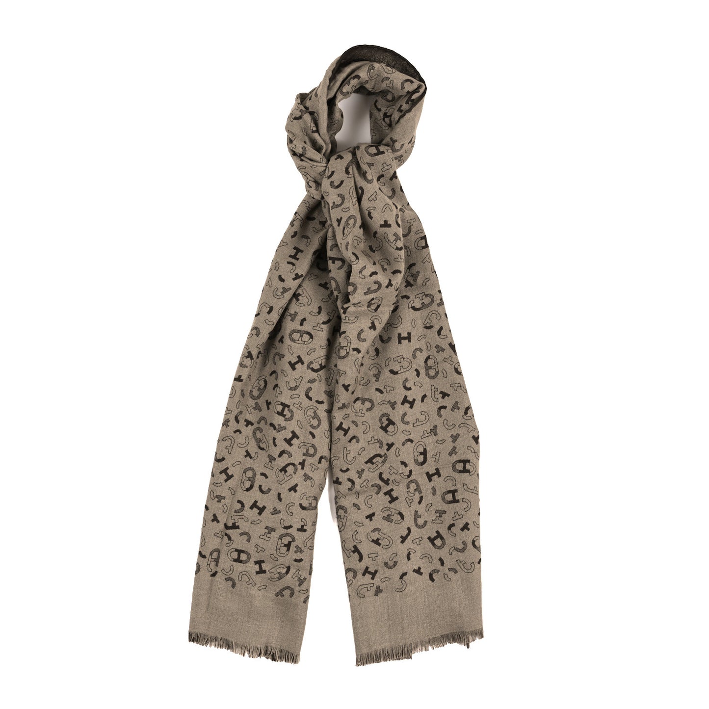 Cashmere Silk Maillons En Kit Muffler Desert Marron