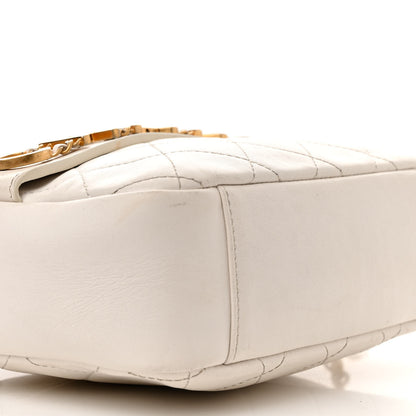 Chanel Calfskin Quilted Enchained Camera Case Bag White 9 of 18