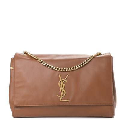 Saint Laurent Smooth Calfskin Suede Medium Reversible Monogram Kate Satchel Light Ochre 1 of 18