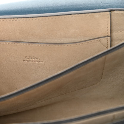 Chloe Suede Calfskin Small Faye Shoulder Bag Majolica Blue 6 of 16