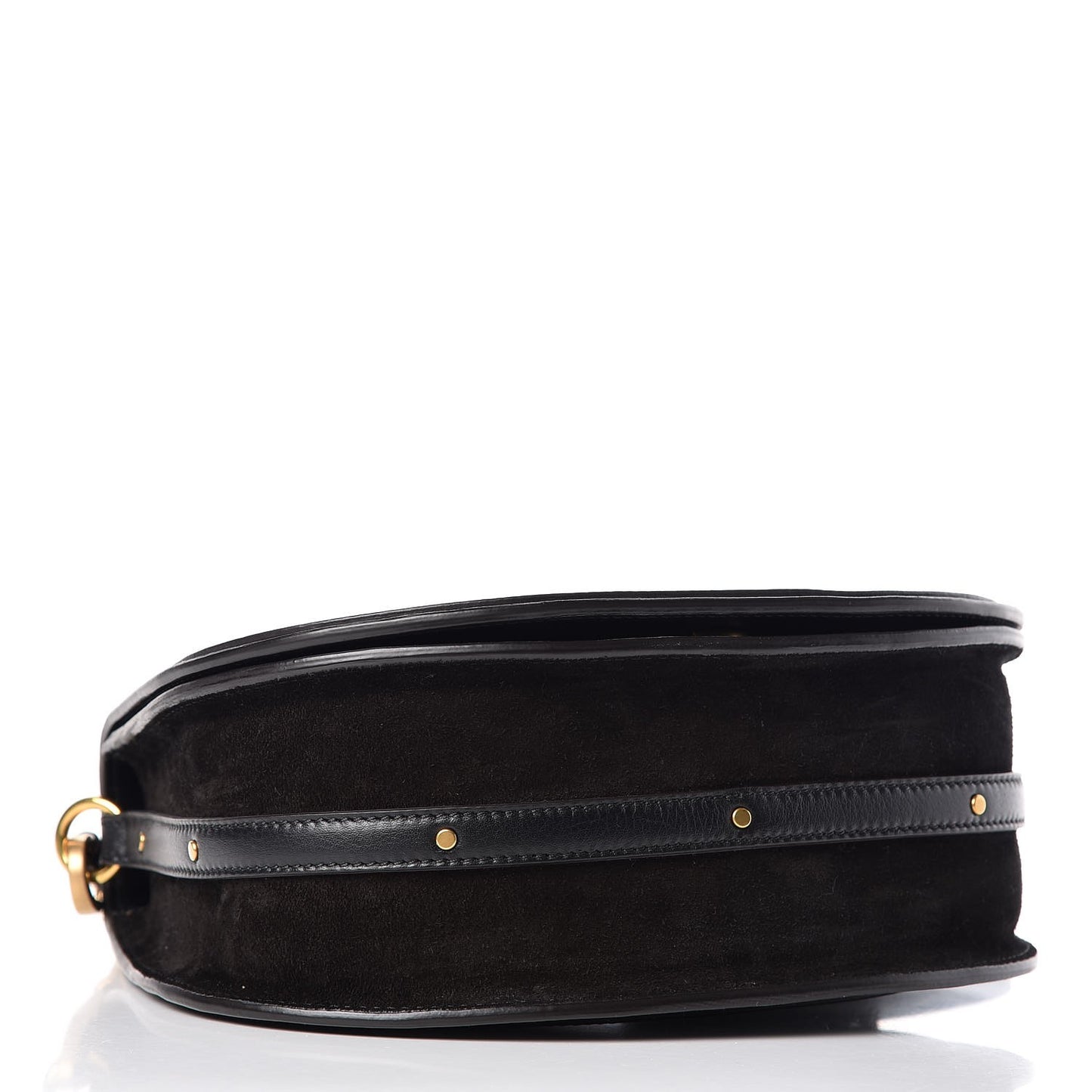 Suede Small Nile Bracelet Bag Black