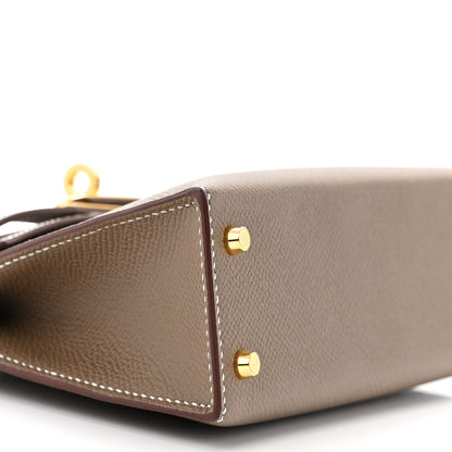 Hermes Epsom Mini Kelly Sellier 20 Etoupe 9 of 11
