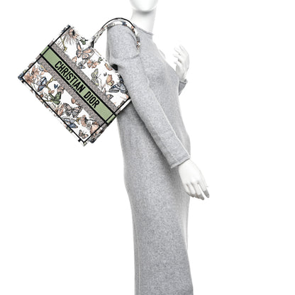 Christian Dior Canvas Embroidered Toile de Jouy Mexico Medium Book Tote White Multicolor 2 of 10