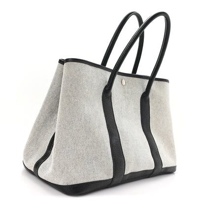 Hermes Buffle Skipper Toile Garden Party 36 MM Tote Black 2 of 8