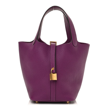 Hermes Taurillon Clemence Picotin Lock 18 PM Anemone 1 of 11