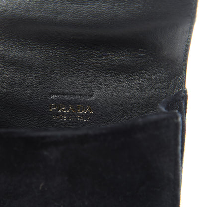 Prada Velvet City Calfskin Micro Cahier Bag Black Alloro 6 of 11