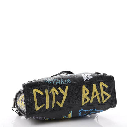 Balenciaga Agneau Graffiti All Over Classic Hardware S City Black Multicolor 4 of 7