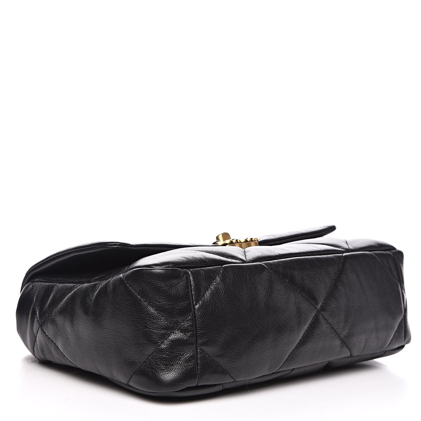 Goatskin Quilted Medium 19 Flap Black