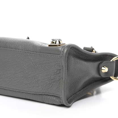 Balenciaga Chevre Gold Metallic Edge Hardware Mini City Gris Acier 7 of 10