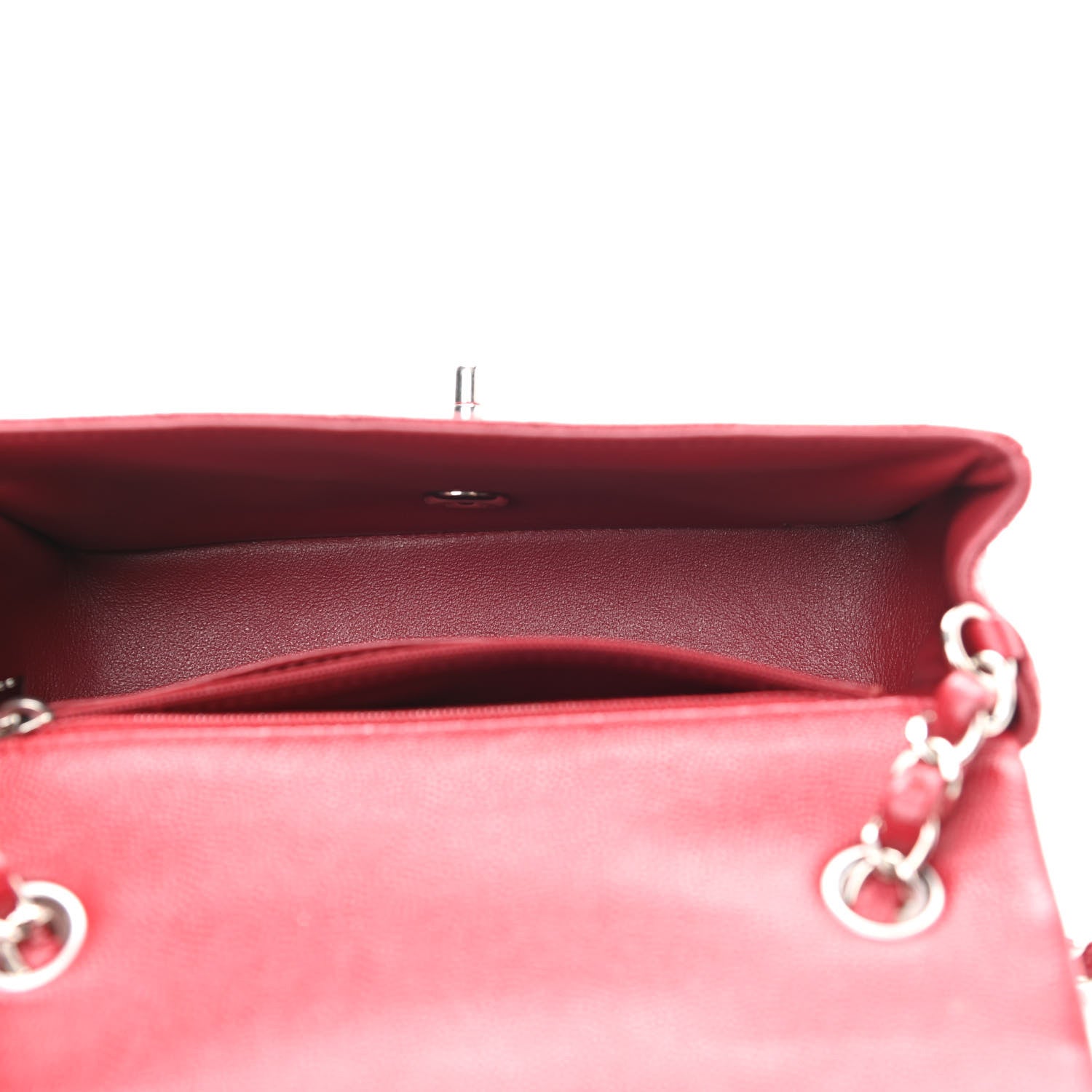 Chanel Caviar Quilted Mini Rectangular Flap Red 5 of 10