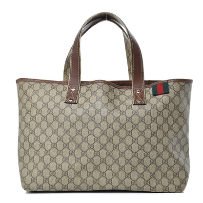 Gucci GG Plus Monogram Medium Signature Web Loop Tote Brown 1 of 10
