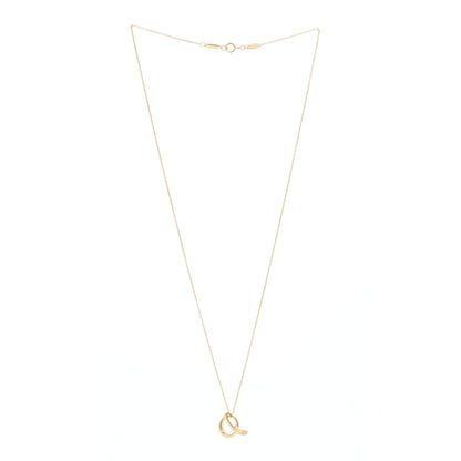 Tiffany 18K Yellow Gold Elsa Peretti Letter A Pendant Necklace 3 of 5