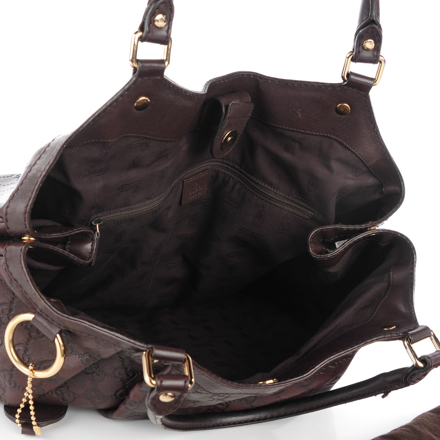 Gucci Guccissima Signature Large Sukey Tote Chocolate 5 of 7