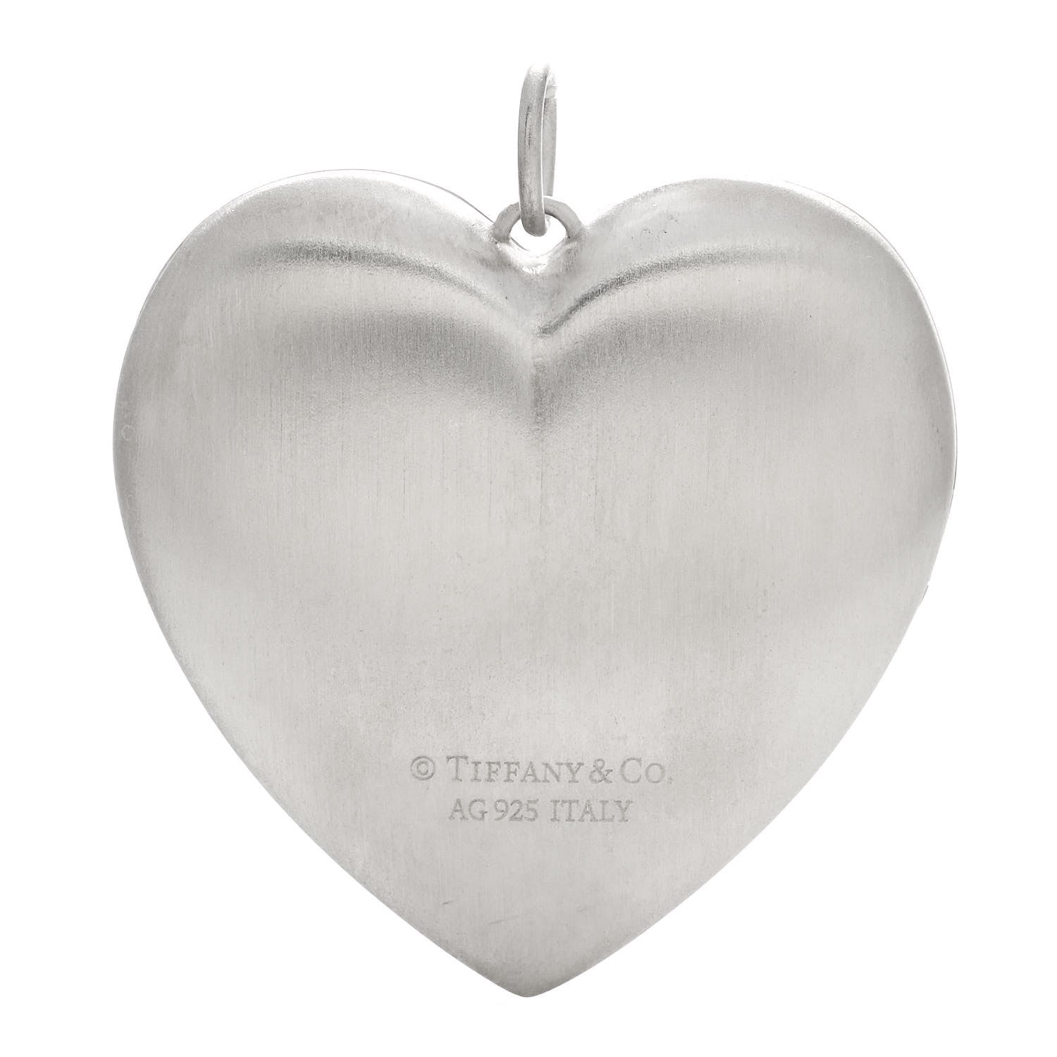 Tiffany Sterling Silver Large Ziegfeld Daisy Heart Locket Pendant 3 of 5