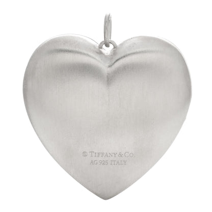 Tiffany Sterling Silver Large Ziegfeld Daisy Heart Locket Pendant 3 of 5