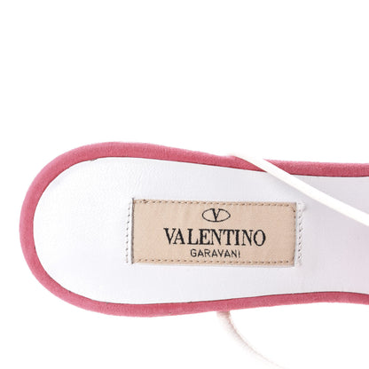 Valentino Garavani Suede Free Rockstud Ankle T-Strap 105mm Sandals 35.5 Shadow Pink White 8 of 9