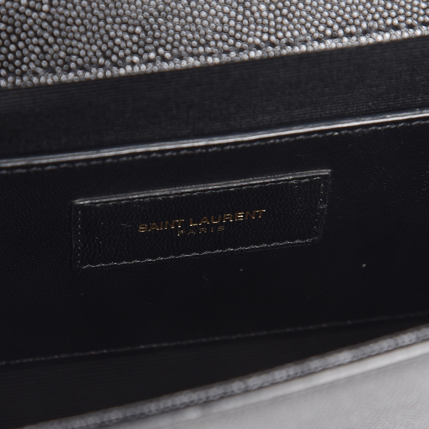 Saint Laurent Grain De Poudre Monogram Cassandre Clutch Black 6 of 7