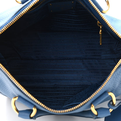 Prada Vitello Daino Bauletto Tote Cobalto 4 of 13