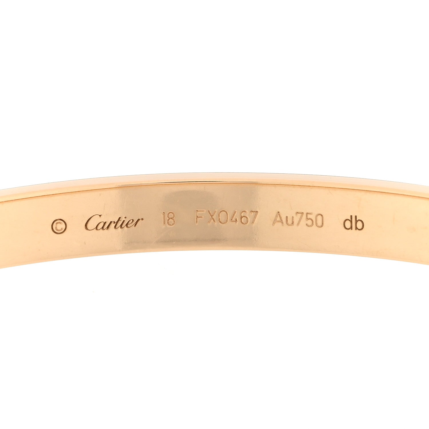 Cartier 18k Yellow Gold Love Bracelet 18 3 of 7