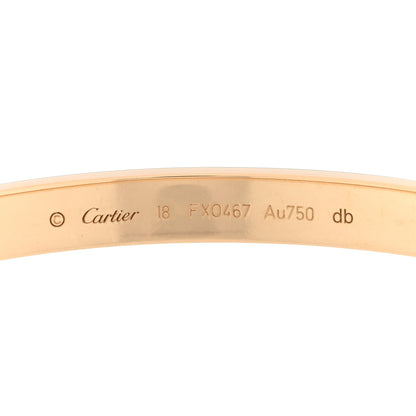 Cartier 18k Yellow Gold Love Bracelet 18 3 of 7