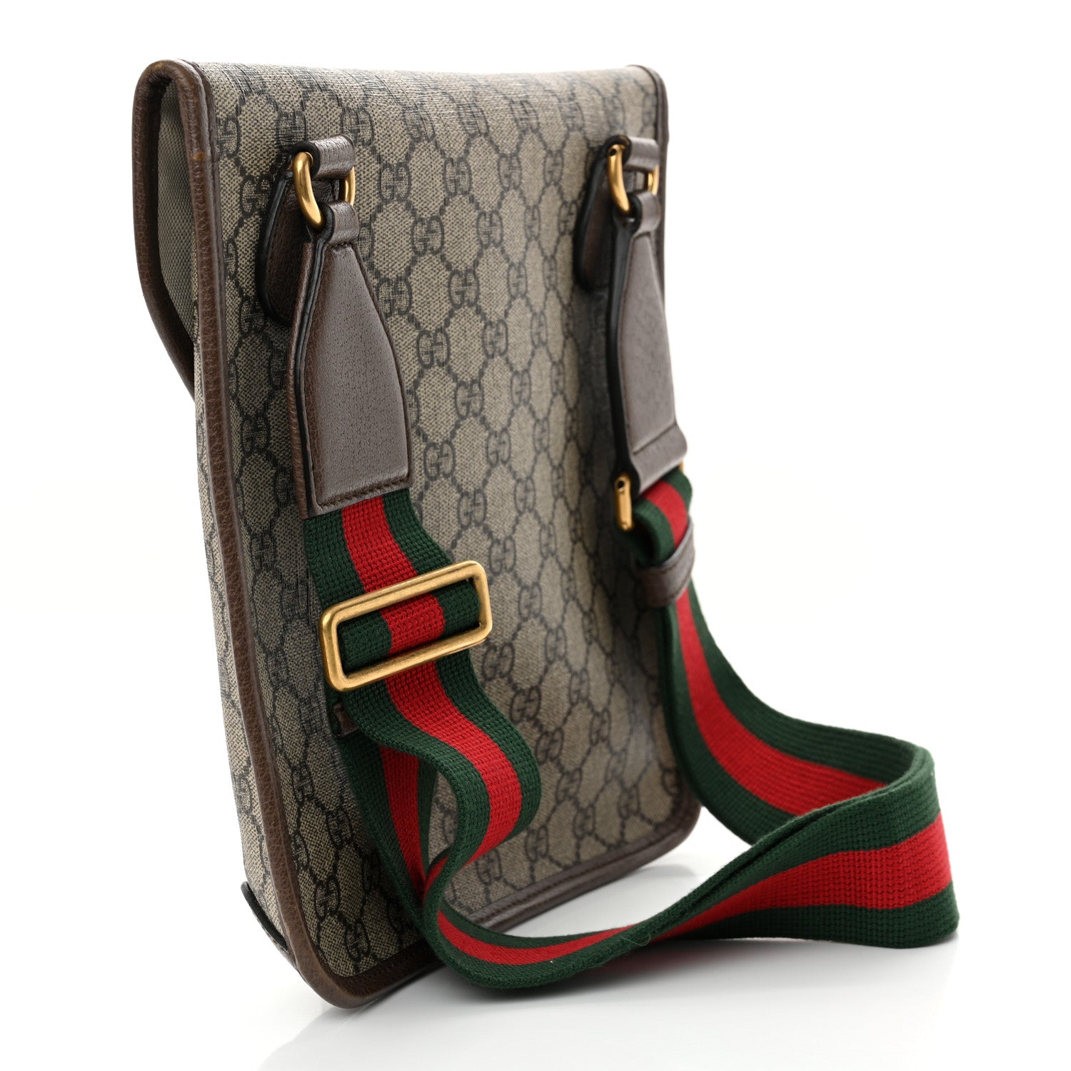 Gucci GG Supreme Monogram Web Medium Neo Vintage Flap Messenger Bag Beige New Acero 3 of 12