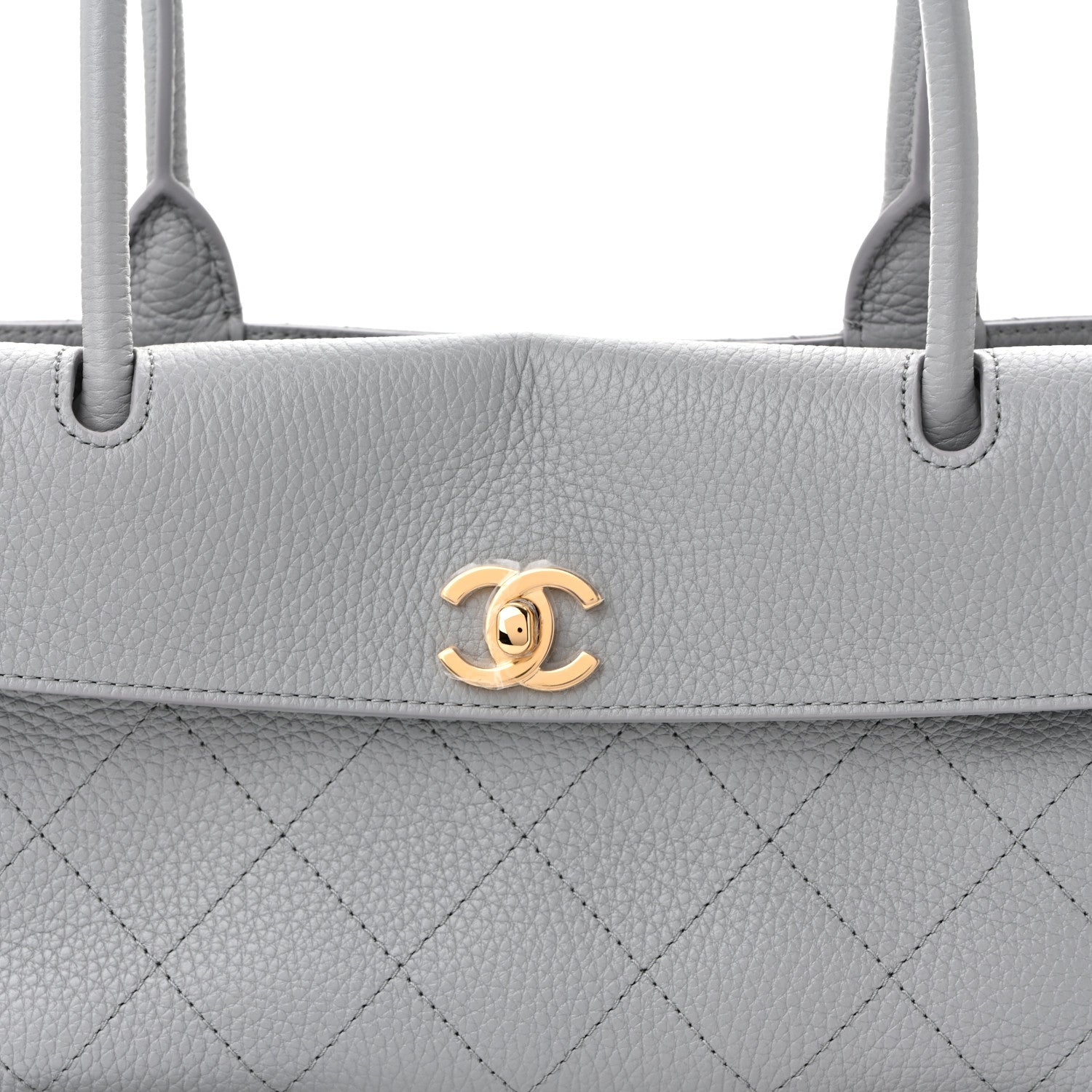 Chanel Grained Calfskin Stitched Urban Essentials Small Shopping Bag Grey 8 of 10
