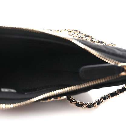 Chanel Velvet Crystal Quilted Chain Hobo Black 5 of 11