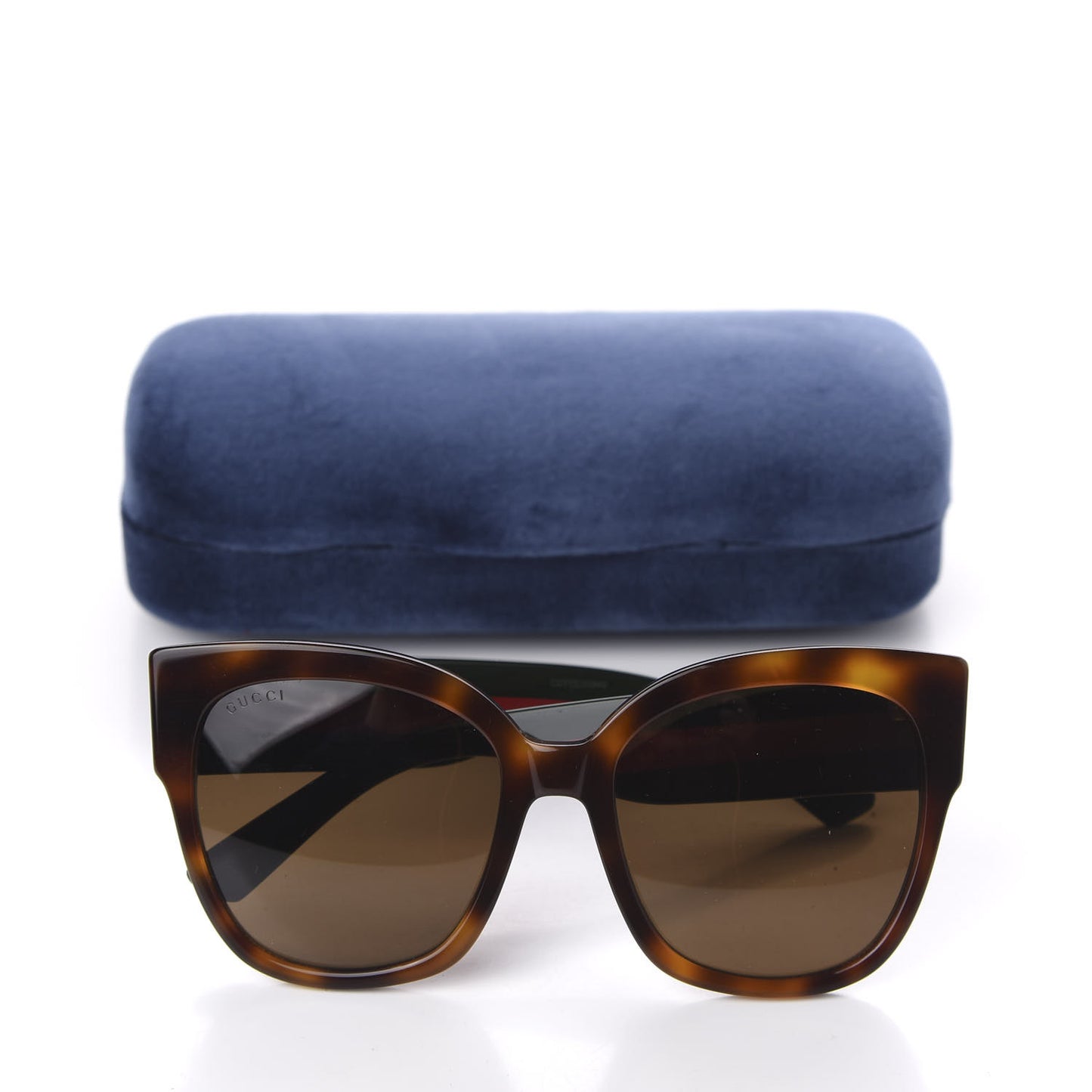 Acetate Square Frame Web Sunglasses GG0059S Tortoise