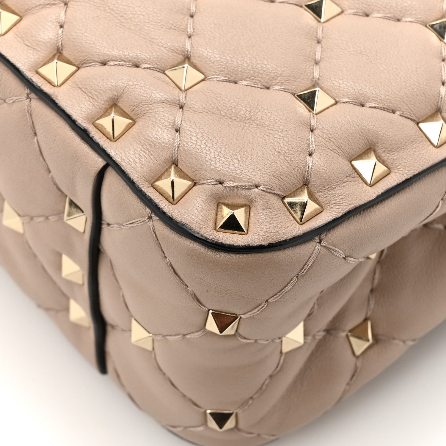 Valentino Garavani Nappa Medium Rockstud Spike Shoulder Bag Poudre 12 of 12