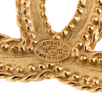 Chanel CC Drop Earrings Matte Gold 4 of 6