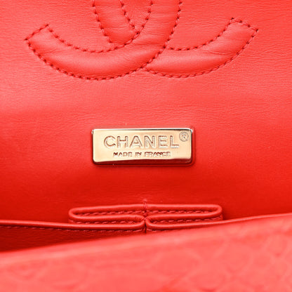 Chanel Snakeskin Medium Double Flap Red 6 of 17