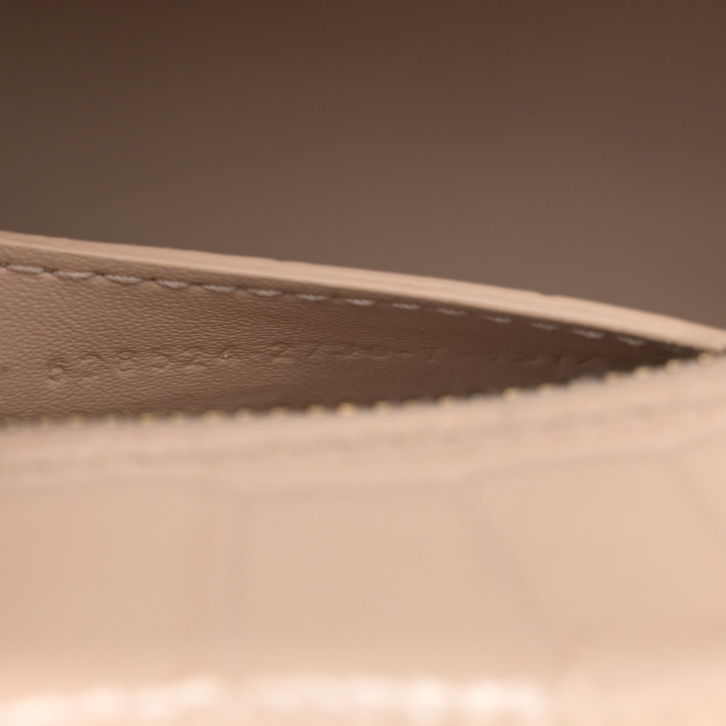 Shiny Supple Calfskin Crocodile Embossed Neo Classic Gold Hardware Mini City Light Beige