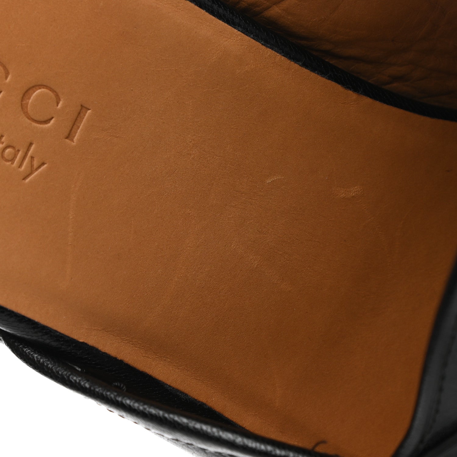 Gucci Goatskin Mens Horsebit Slippers 8.5 Black 9 of 10