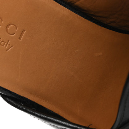 Gucci Goatskin Mens Horsebit Slippers 8.5 Black 9 of 10