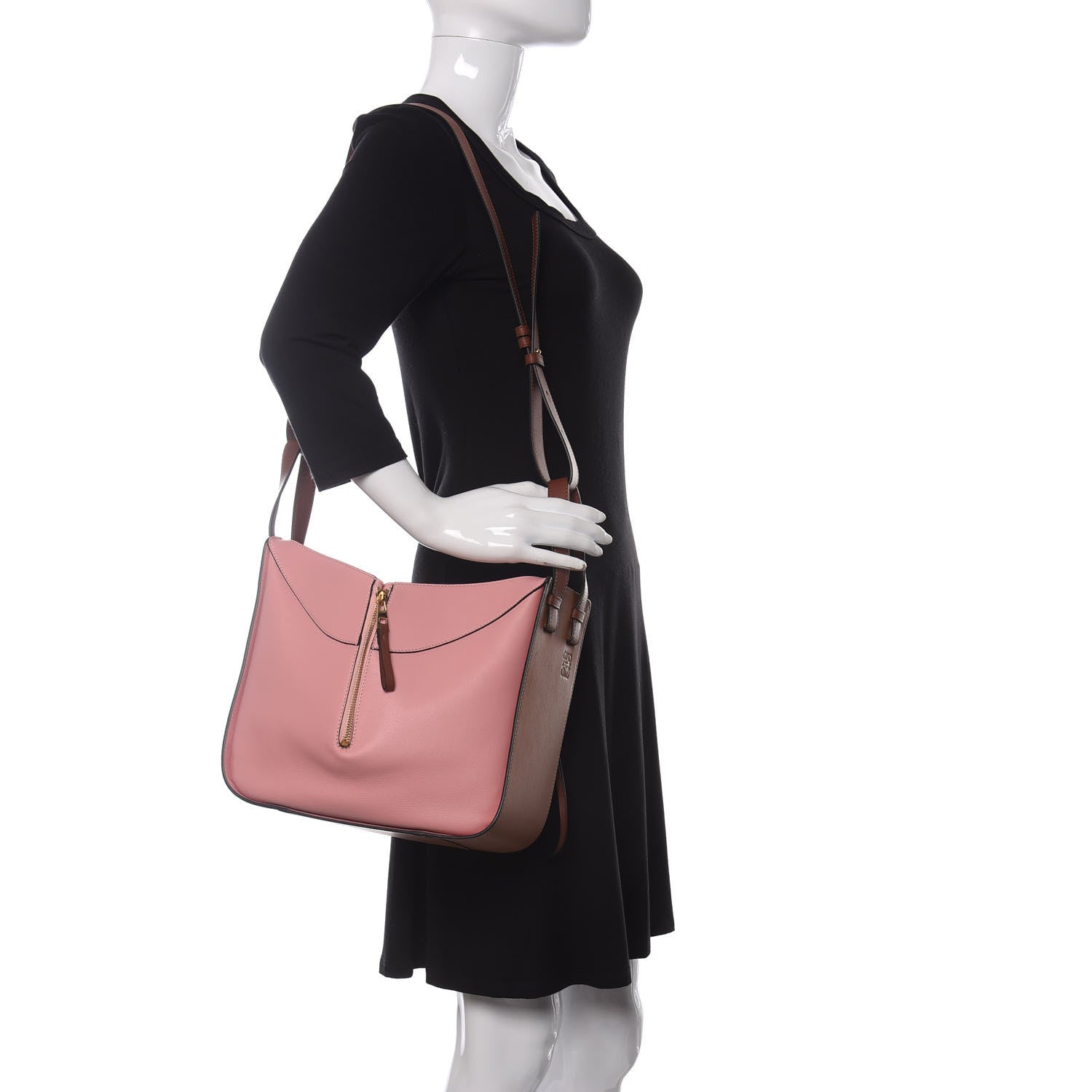 Loewe Calfskin Small Hammock Shoulder Bag Pastel Pink Tan 2 of 10