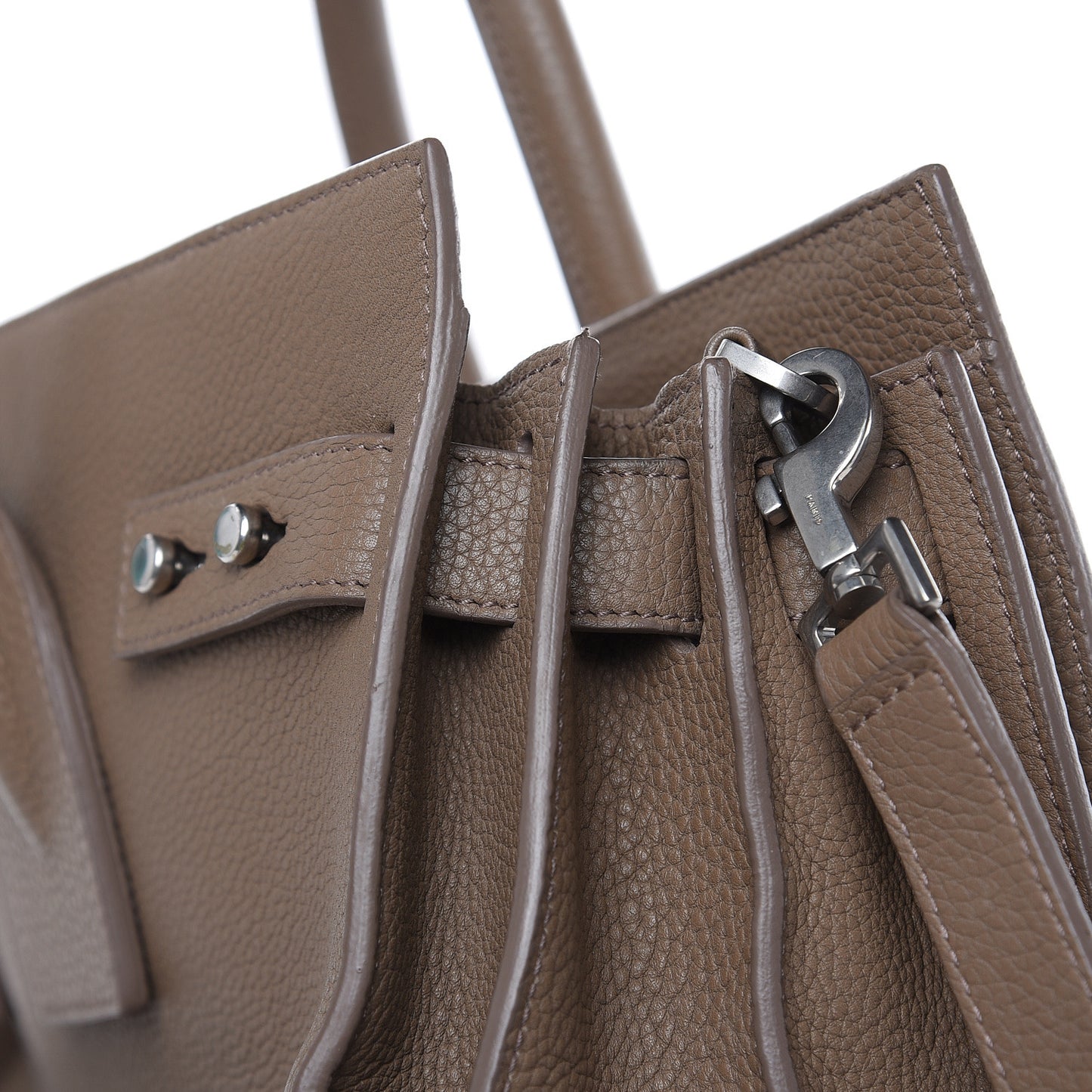Grained Calfskin Small Supple Sac De Jour Taupe