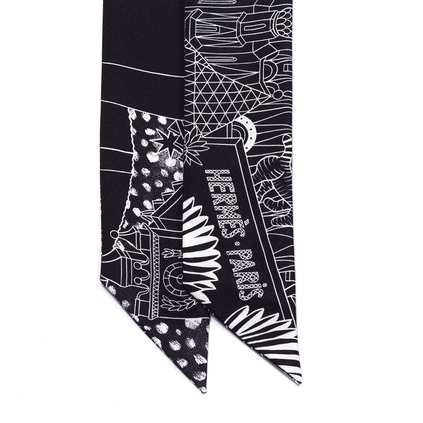 Silk Animapolis Twilly Black White