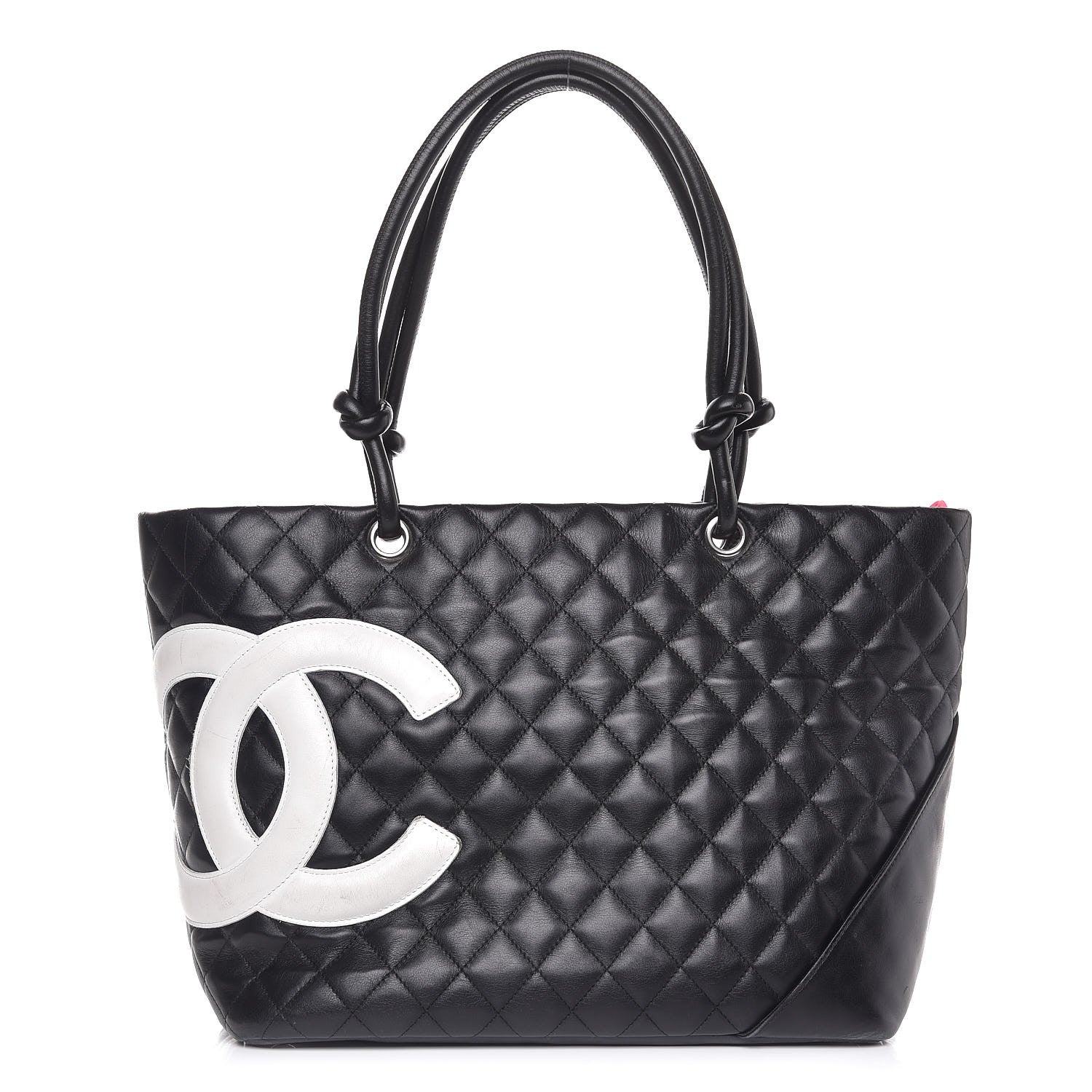 Chanel Calfskin Quilted Large Cambon Tote Black White 1 of 13