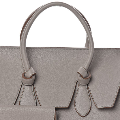 Celine Crisped Calfskin Small Tie Knot Tote Medium Grey 7 of 9