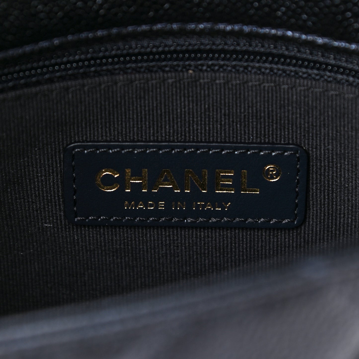 Iridescent Caviar Quilted Mini My Perfect Flap Black