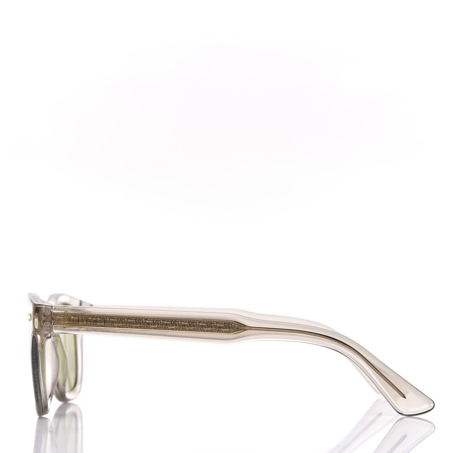 Acetate Square Frame Opulent Luxury GG0181S Sunglasses Grey Transparent