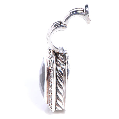 David Yurman Sterling Silver Diamond Amethyst 11mm Albion Pendant 5 of 6