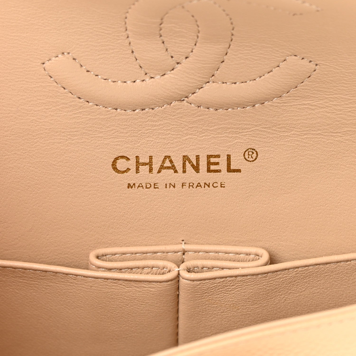 Chanel Caviar Quilted Medium Double Flap Beige 6 of 13