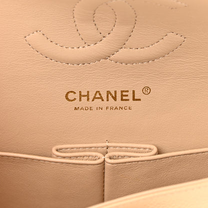 Chanel Caviar Quilted Medium Double Flap Beige 6 of 13
