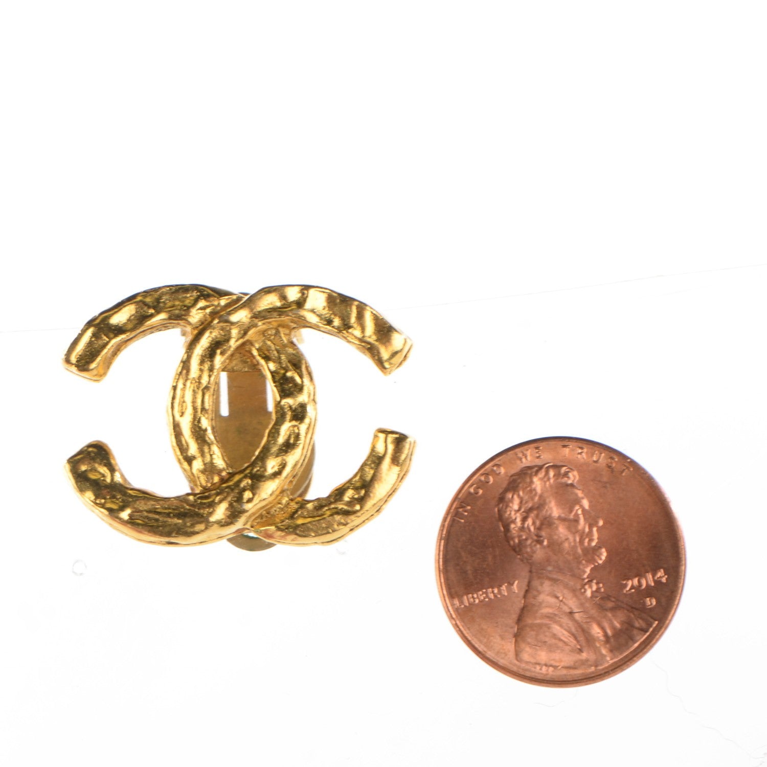 Chanel CC Clip On Earrings Gold 2 of 5