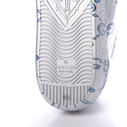 Gucci Miro Rubber Wax GucciGhost Print Mens New Ace Sneakers 10.5 Silver 8 of 11