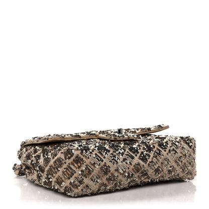 Chanel Sequin Quilted Medium Single Flap Gold 3 of 10