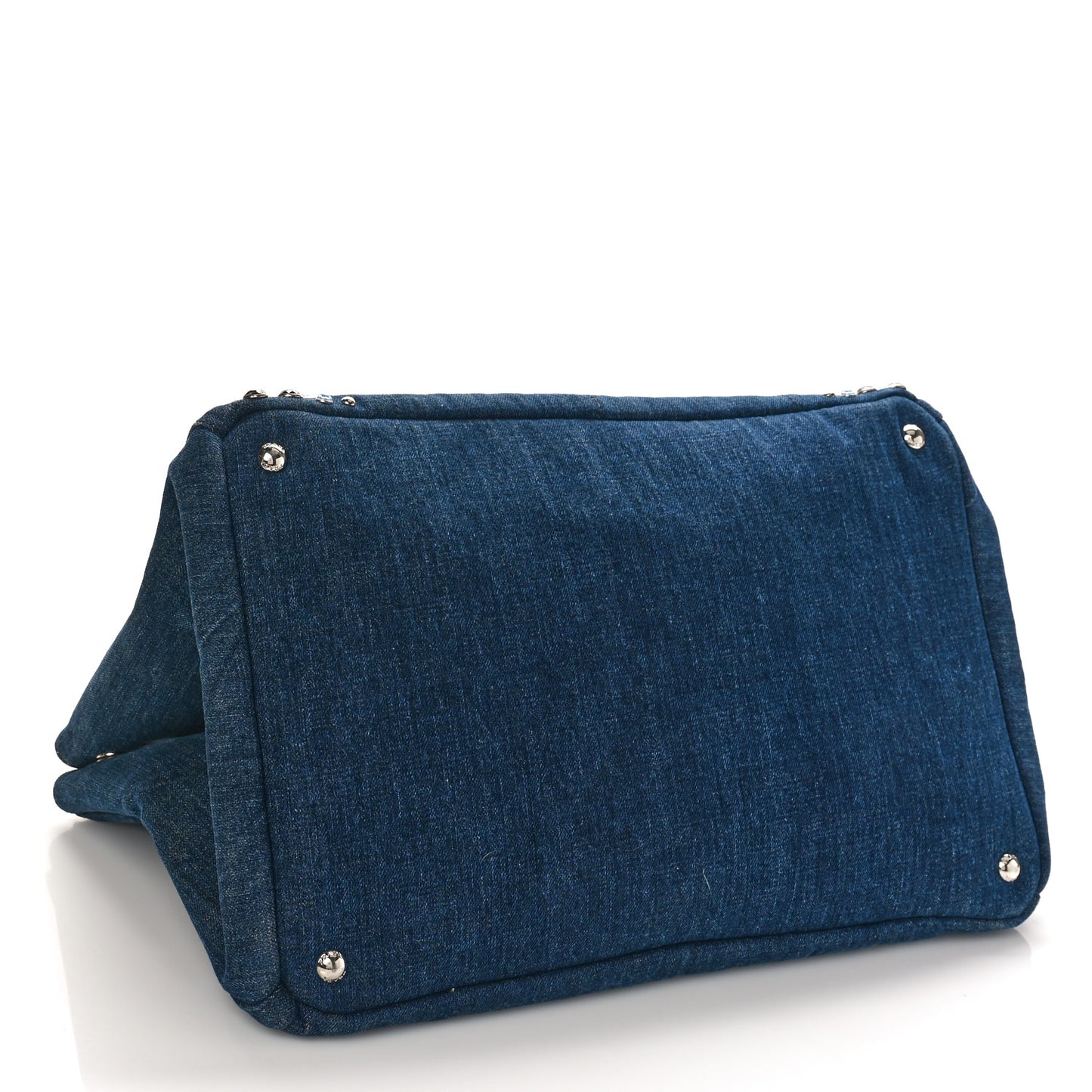 Canapa Denim Crystal Studded Tote Avio