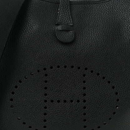 Hermes Taurillon Clemence Evelyne III PM  Black 8 of 10