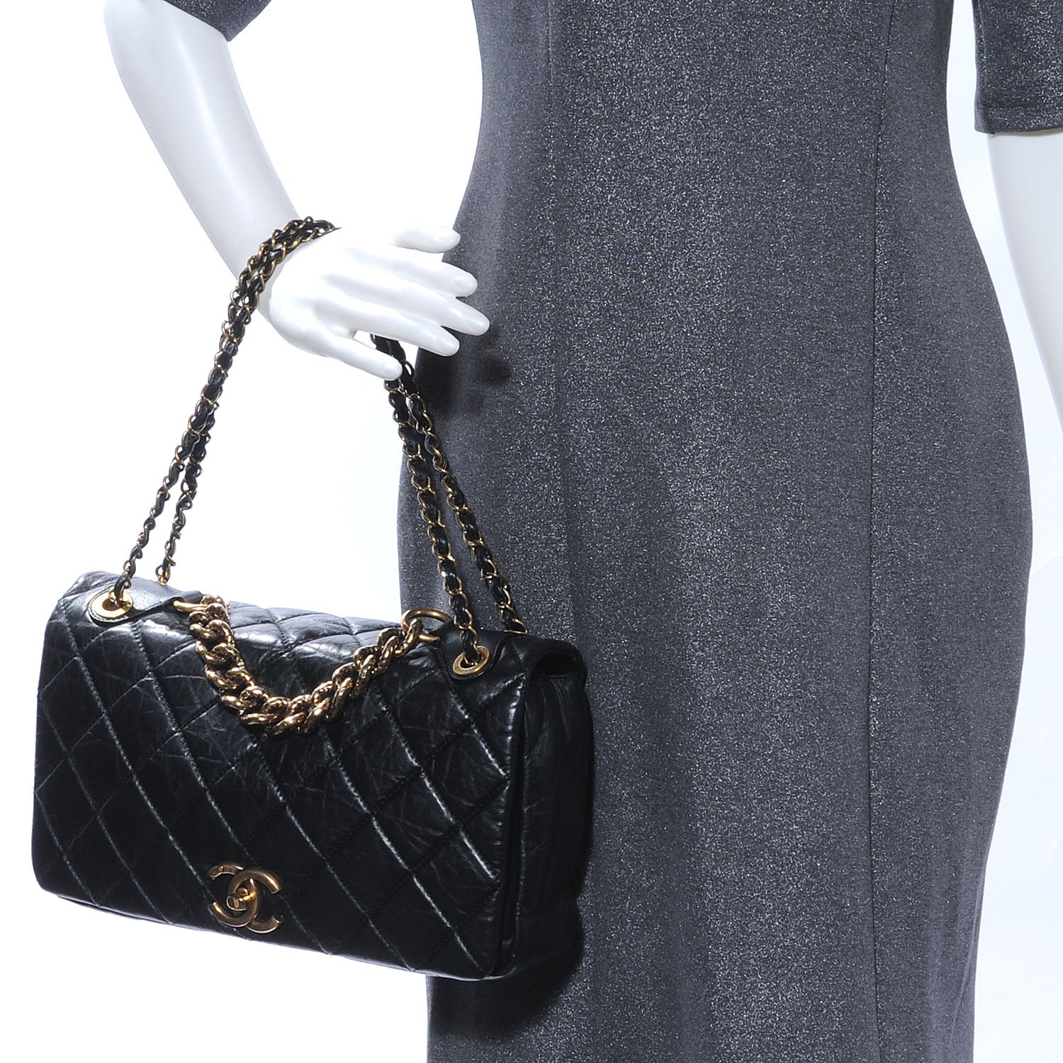 Chanel Quilted Medium Pondichery Flap Black 2 of 8